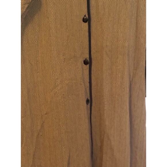 Misook Brown Long line Chevron Print Acrylic Duster Cardigan 1X Plus - Picture 5 of 7